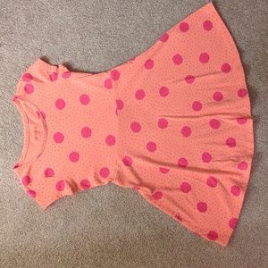 Cat & Jack Coral Orange Polka Dot Dress
